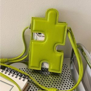 Lime Green Puzzle Piece Bag